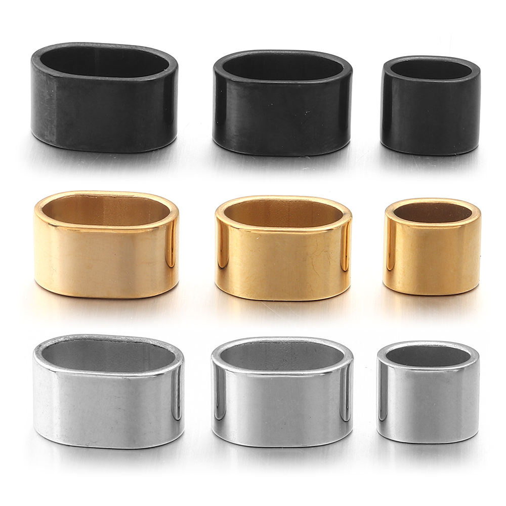 Patent Leather Oxford - 6pcs Flat Stainless Steel Tube Slider