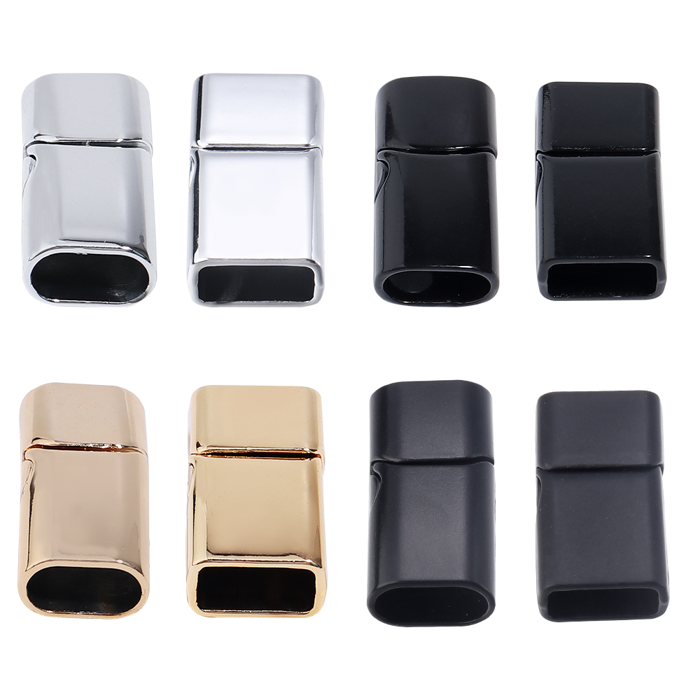 Patent Leather Oxford - 5Pcs Alloy Magnetic Clasps Round Square