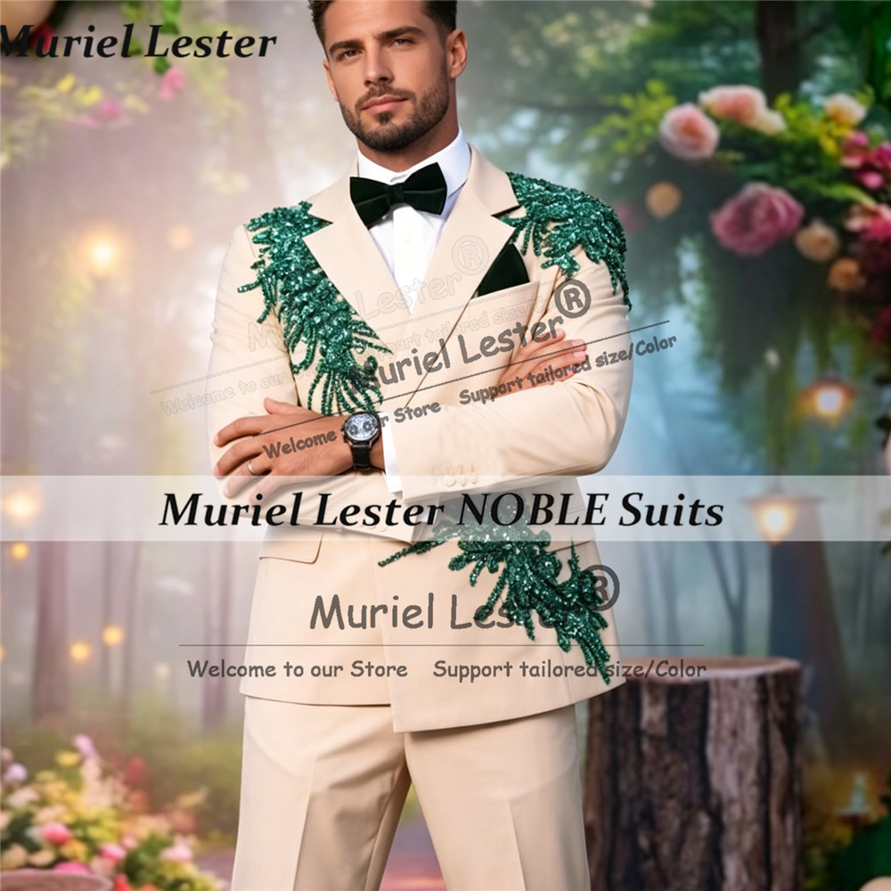 Customized Rhinestone Beaded S - Unique Men'S Formal Wear 评论和价格