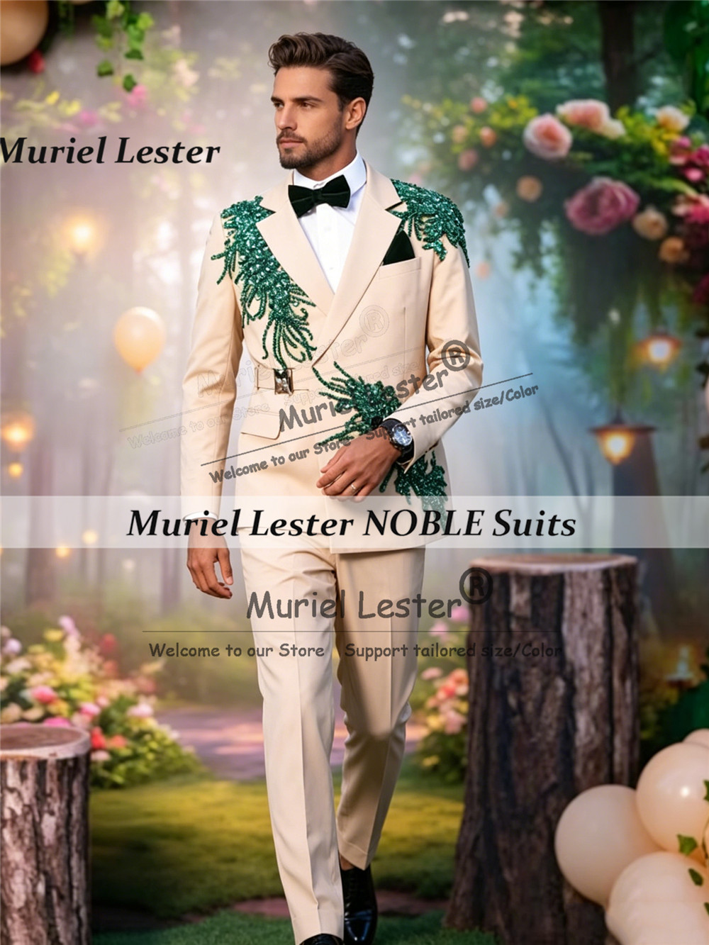 Customized Rhinestone Beaded S - Unique Men'S Formal Wear 评论和价格