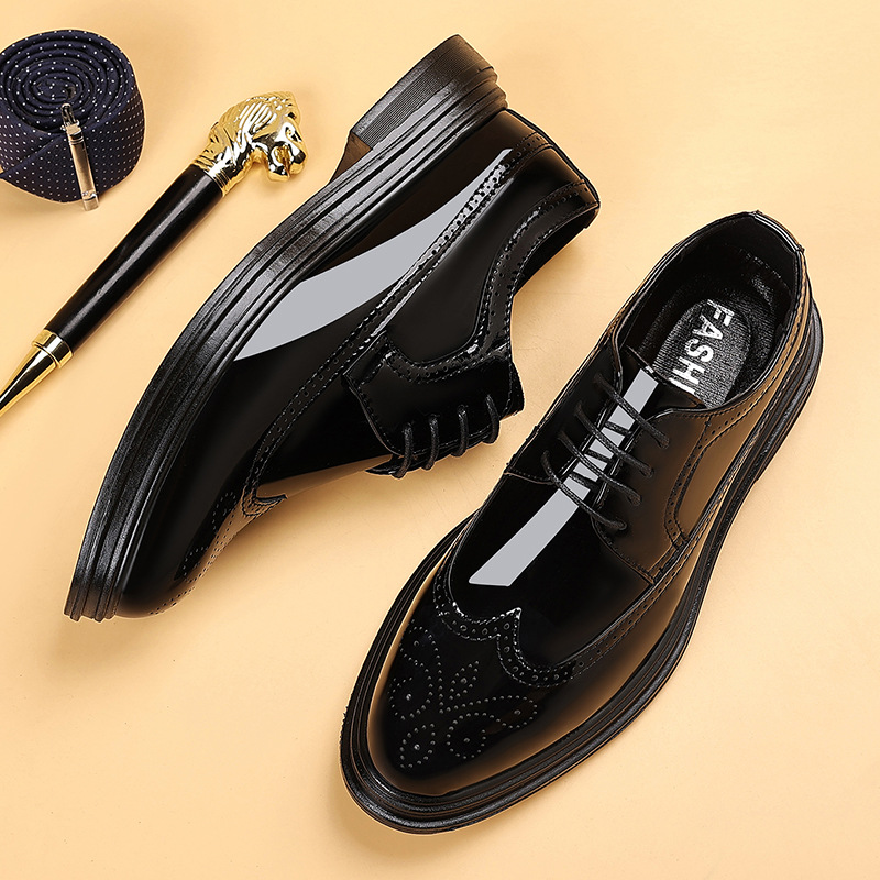 Men's Patent Leather Brogue Dr - Patent Leather Oxford 评论和价格
