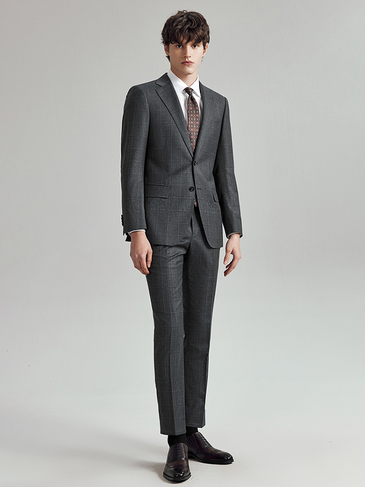 100% Wool Suits For Men Slim F - Men Formal Wear With Blazer 评论和价格