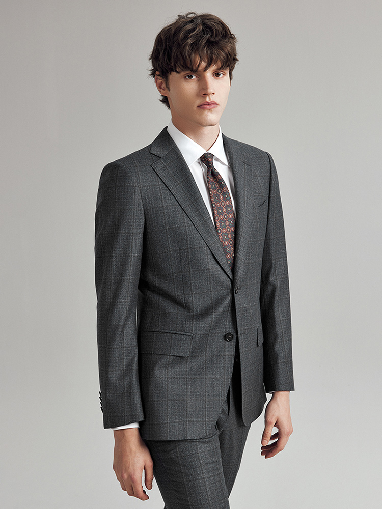 100% Wool Suits For Men Slim F - Men Formal Wear With Blazer 评论和价格