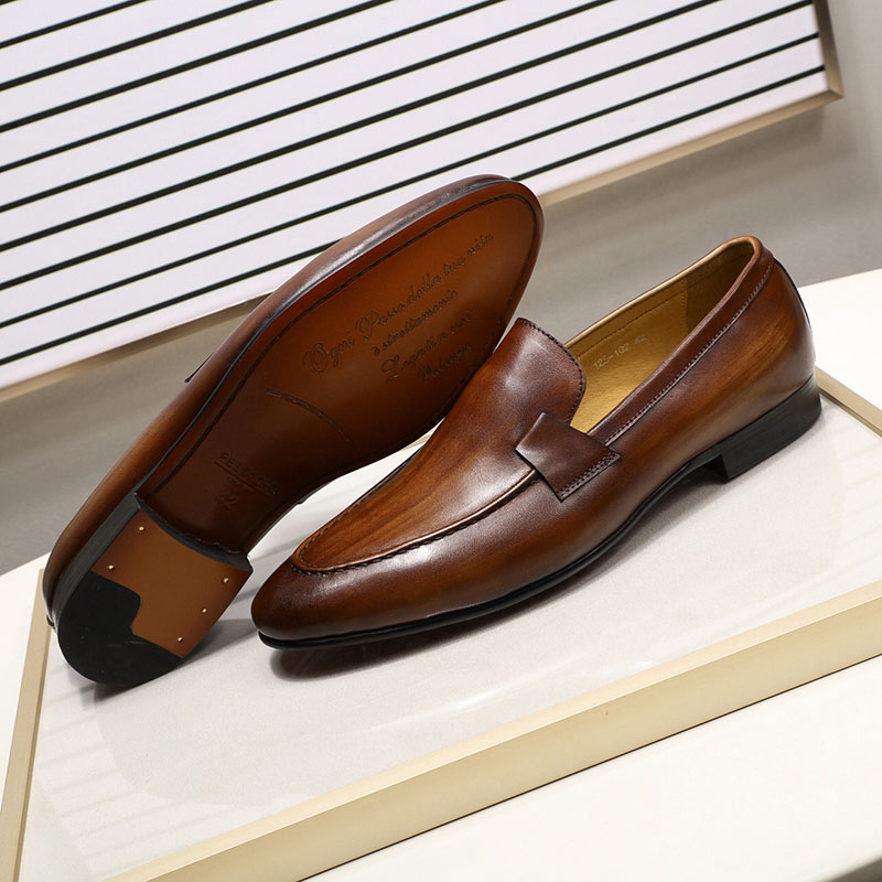 Autumn Summer Style Mens Loafe - Men Formal Wear Brown 评论和价格