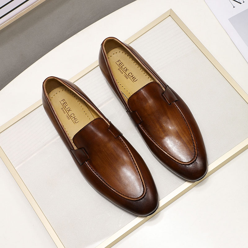 Autumn Summer Style Mens Loafe - Men Formal Wear Brown 评论和价格