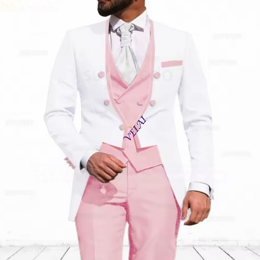 Customized Sky Blue 3-Piece Su - Men Formal Wear Blue 评论和价格