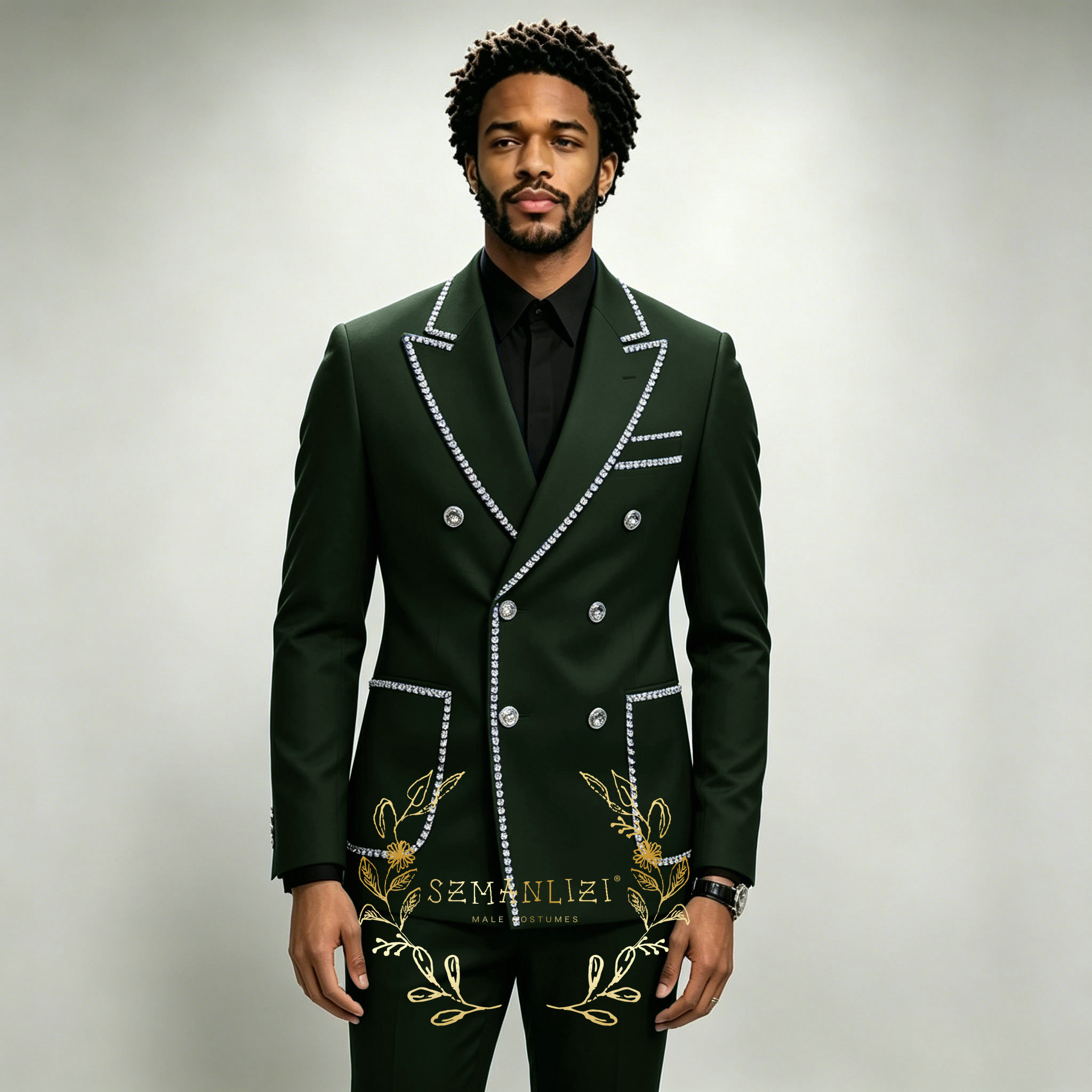 Luxury Men's Suits 2 Pieces Ro - Men Formal Wear Blue 评论和价格