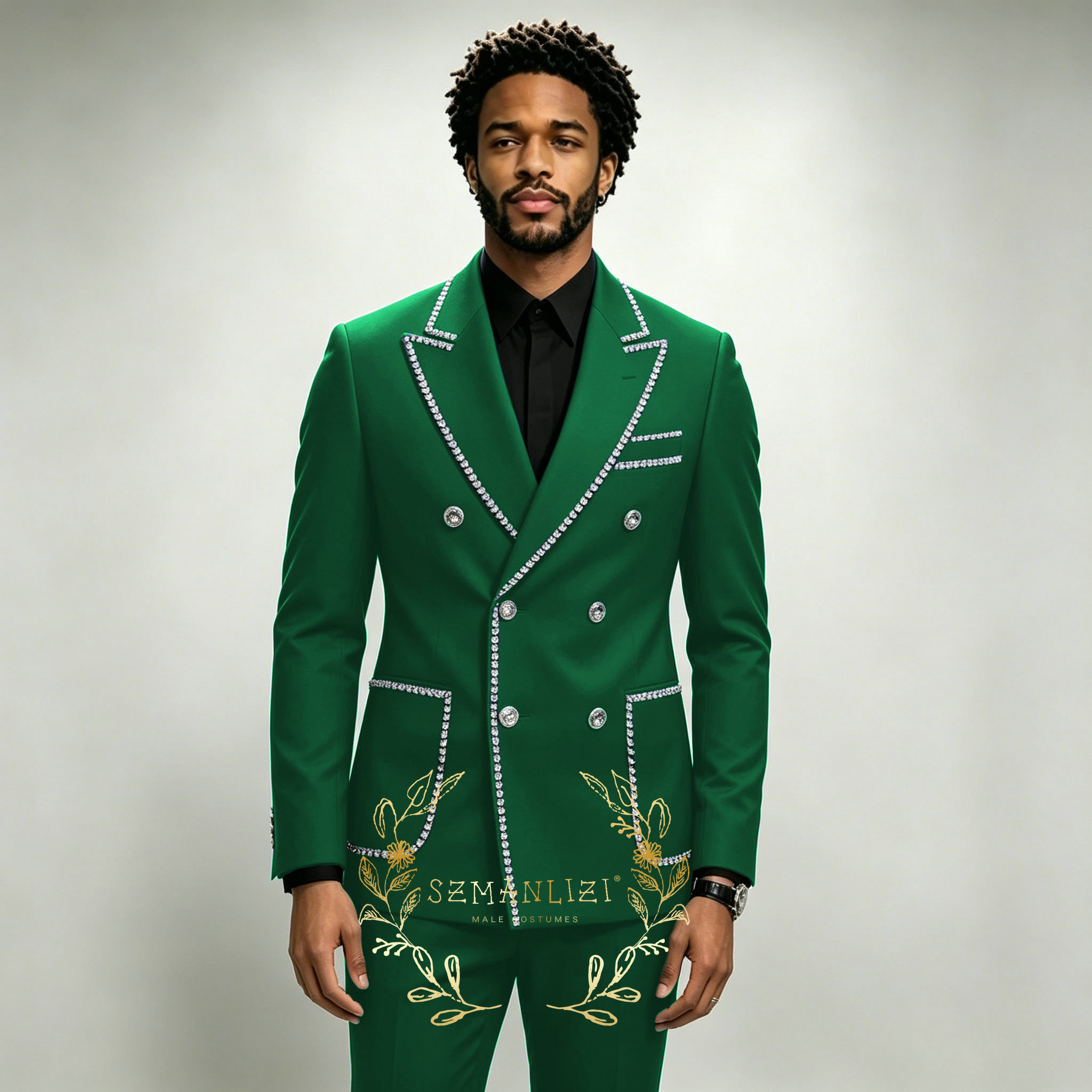 Luxury Men's Suits 2 Pieces Ro - Men Formal Wear Blue 评论和价格