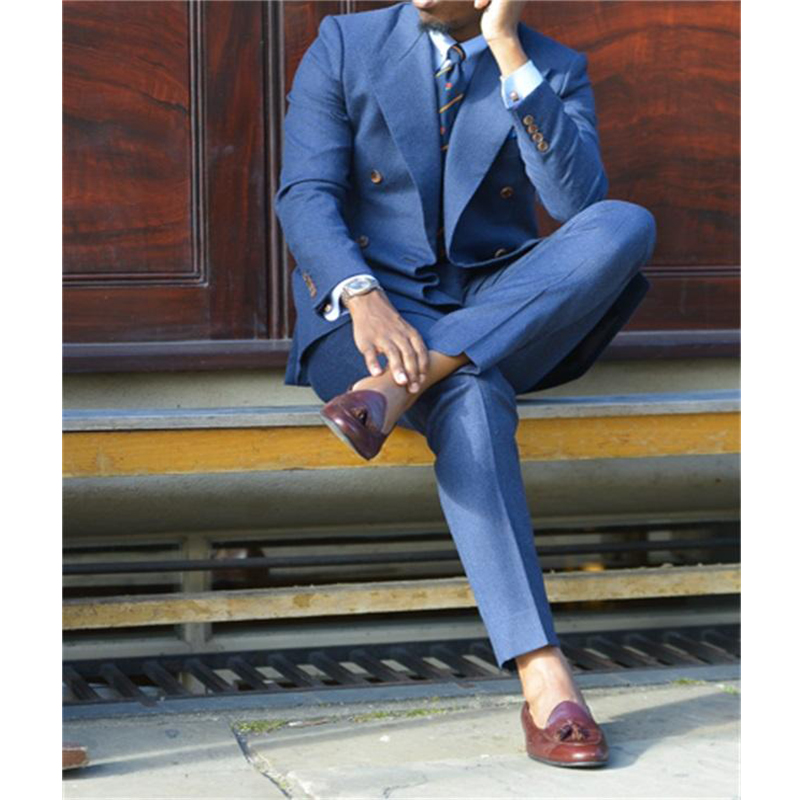 Dark Blue Formal Mens Suits Tw - Men Formal Wear Blue 评论和价格