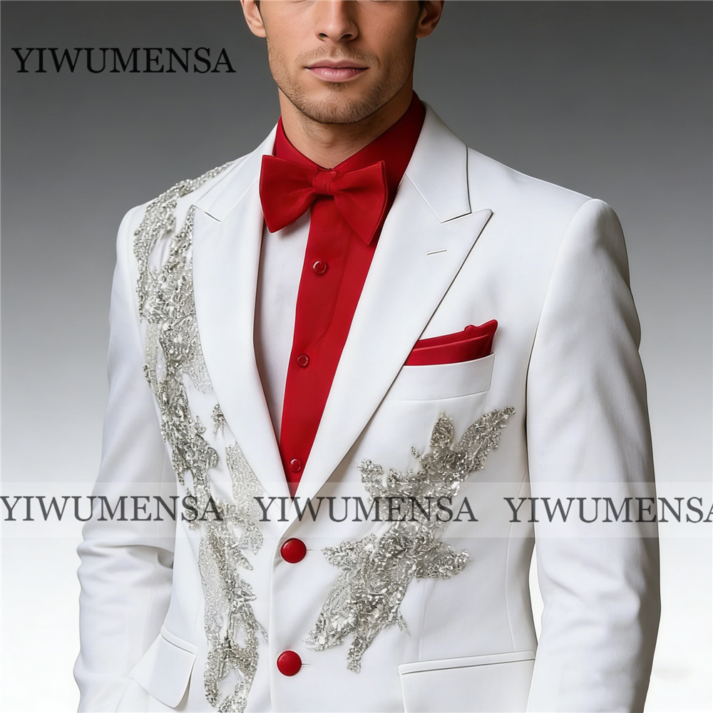 Exclusive Men's Suit For Weddi - Men Formal Wear With Blazer 评论和价格