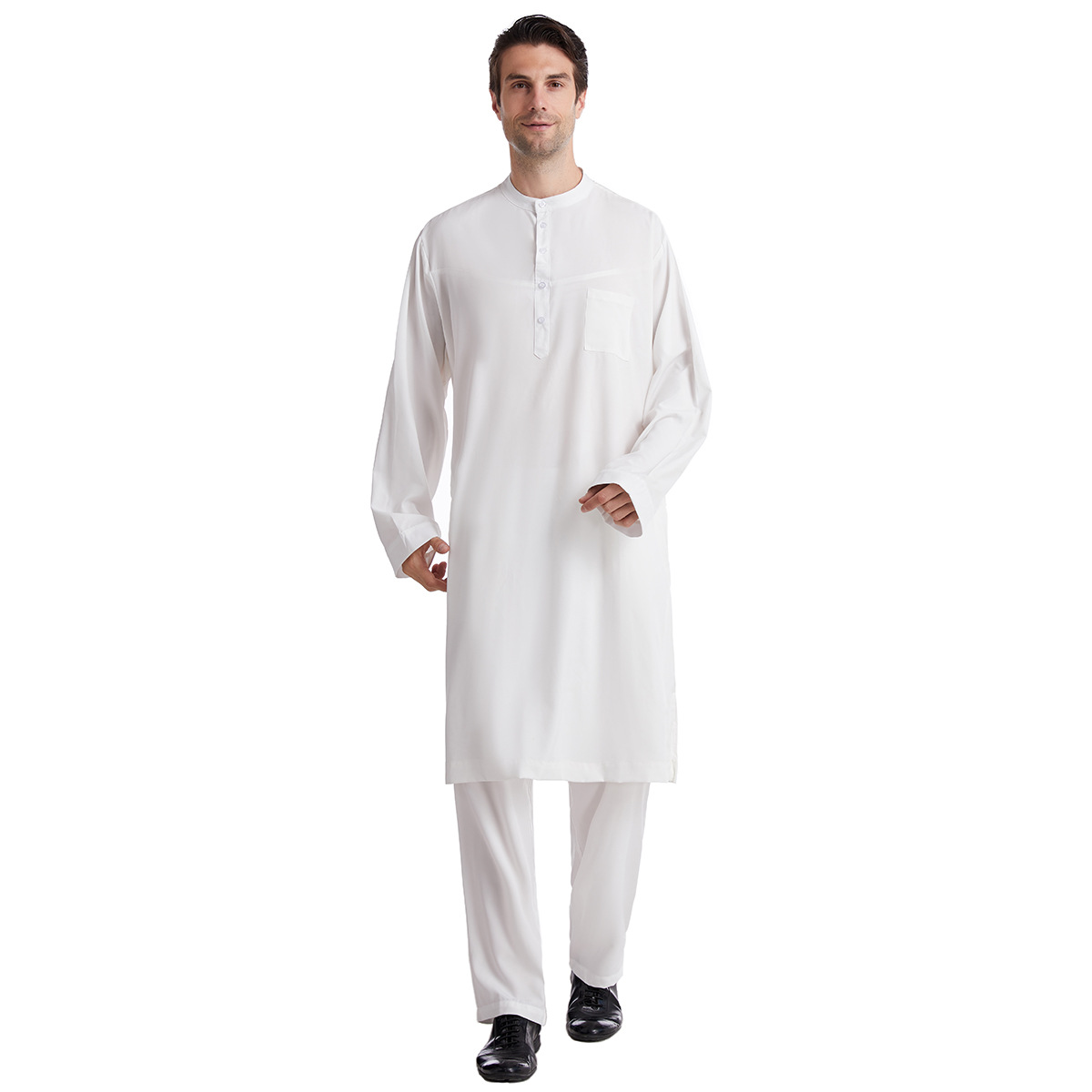 Muslim Men Jubba Thobe 2 Pice  - Arabic Formal Wear Men 评论和价格
