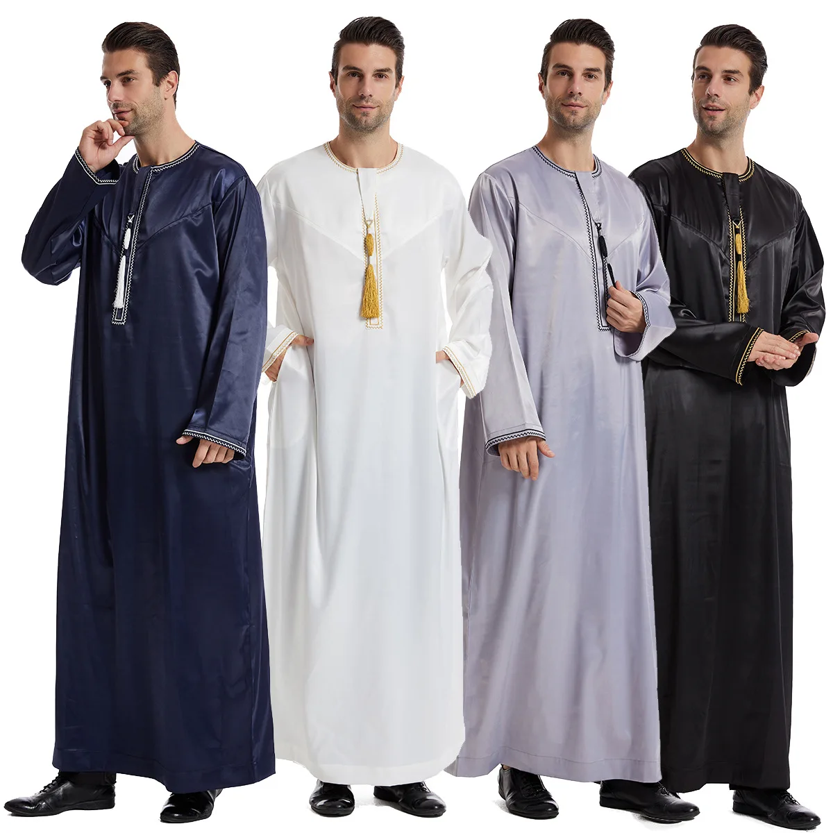 Eid Dress for Muslim Men Jubba - Arabic Formal Wear Men 评论和价格