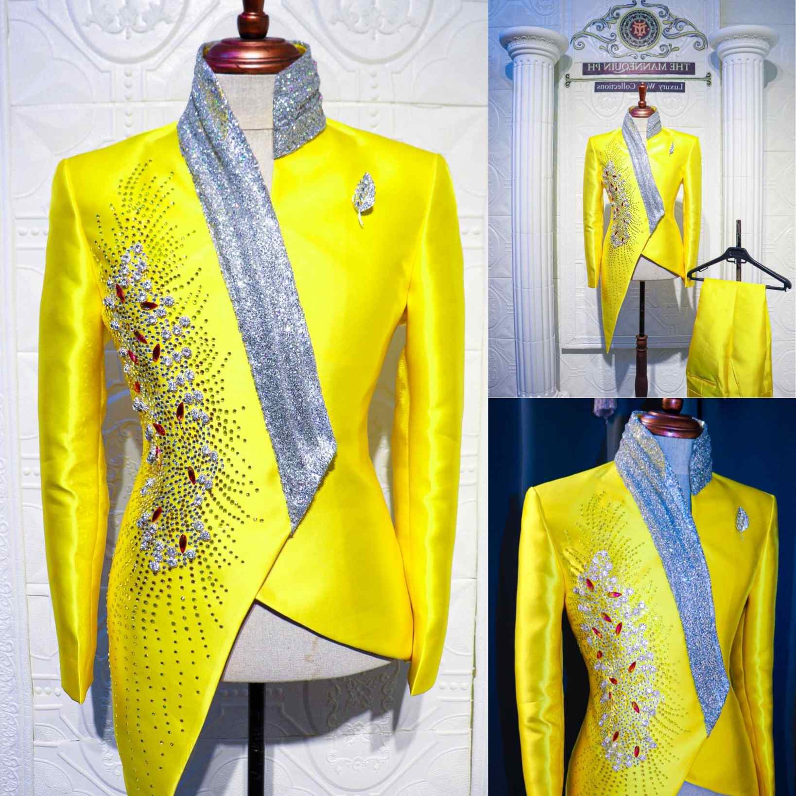 Fashion Yellow Wedding Tuxedos - Unique Men'S Formal Wear 评论和价格