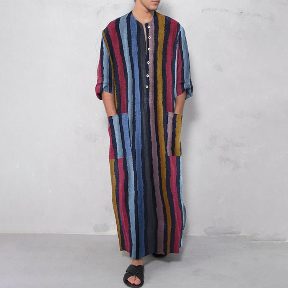 2026 New Striped Printed Musli - Arabic Formal Wear Men 评论和价格
