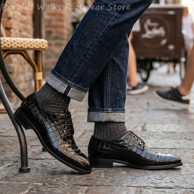 Men Patent Leather Oxford Shoe - Patent Leather Oxford 评论和价格