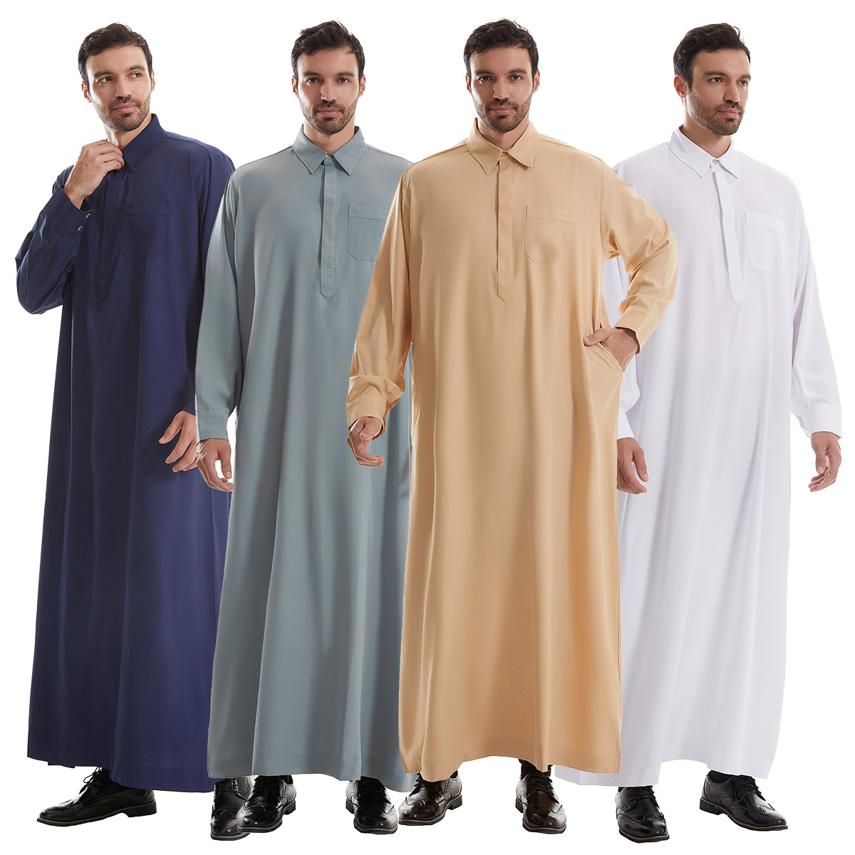Men Jubba Thobe Mens Long Shir - Arabic Formal Wear Men 评论和价格