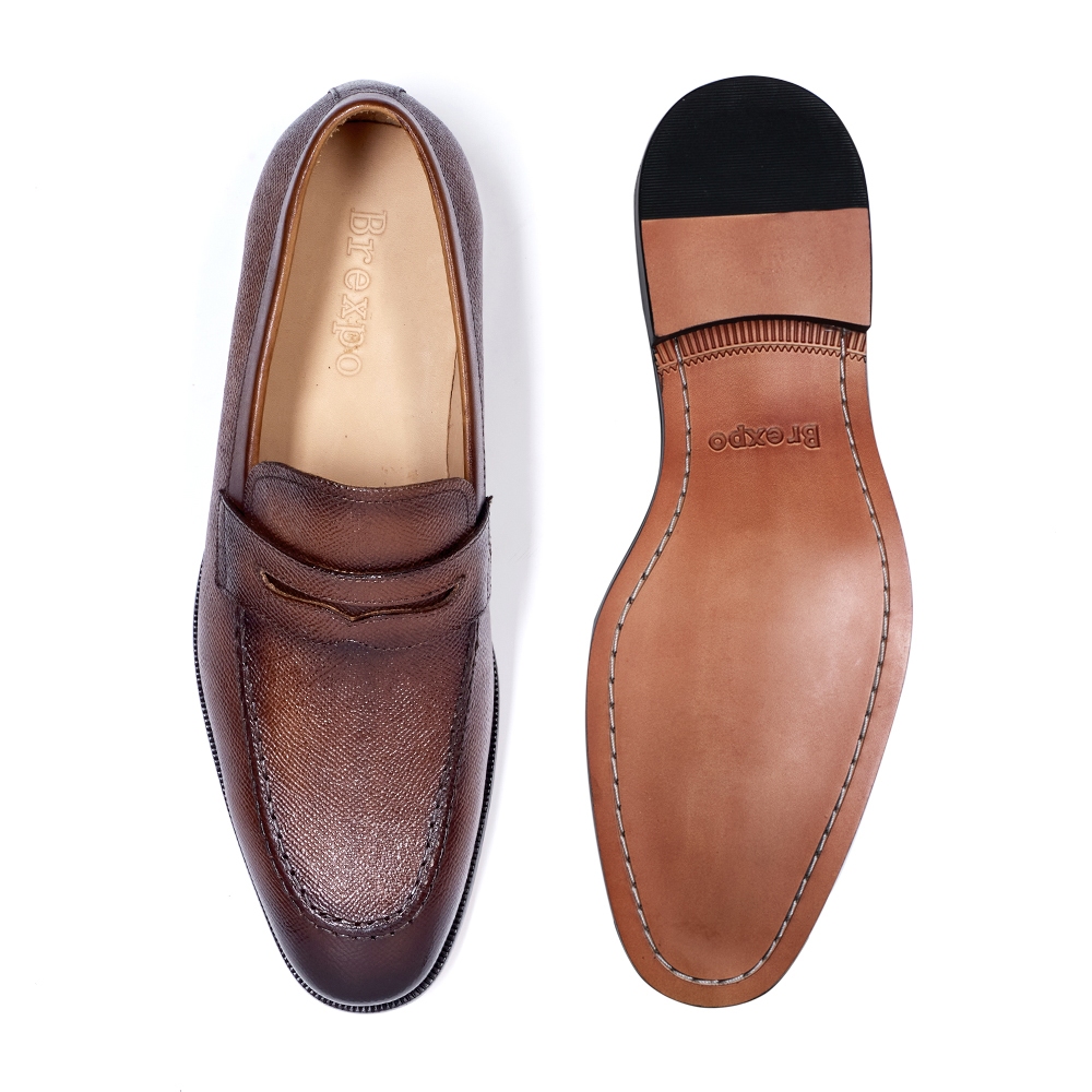 Luxury Slip On Dress Shoes Men - Men Formal Wear Brown 评论和价格