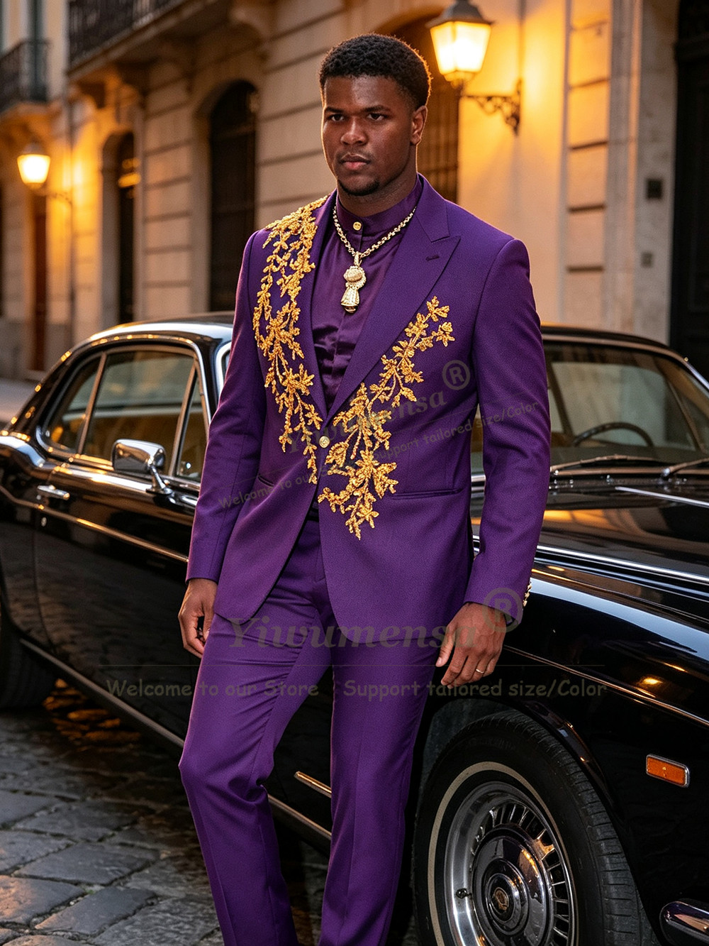Unique Design Purple Suits Men - Unique Men'S Formal Wear 评论和价格