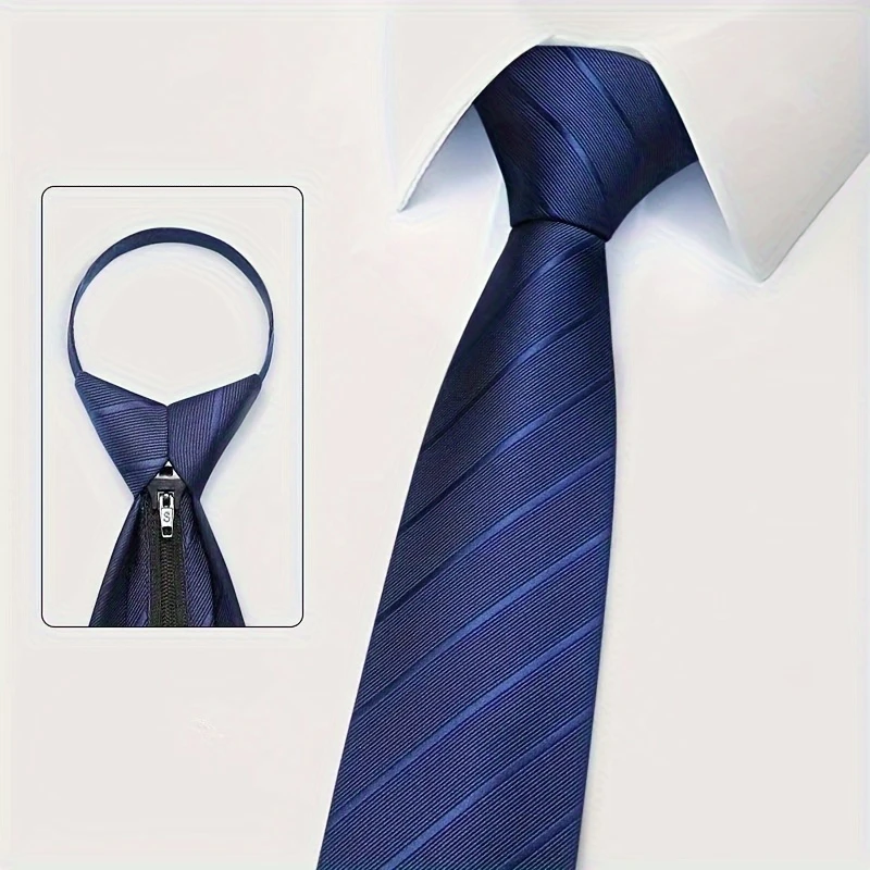 6Pcs Men's Zip Tie Ties 8cm (3 - Men Formal Wear Blue 评论和价格