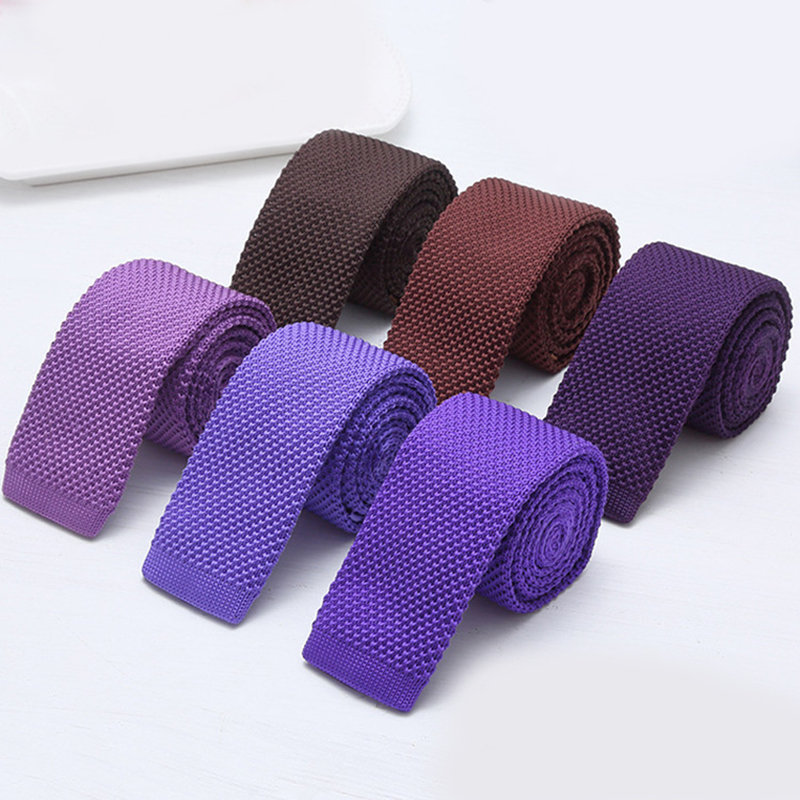 6cm Solid Black White Knitted  - Men Formal Wear Blue 评论和价格