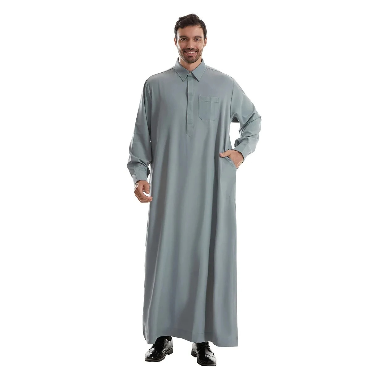 Men Jubba Thobe Mens Long Shir - Arabic Formal Wear Men 评论和价格
