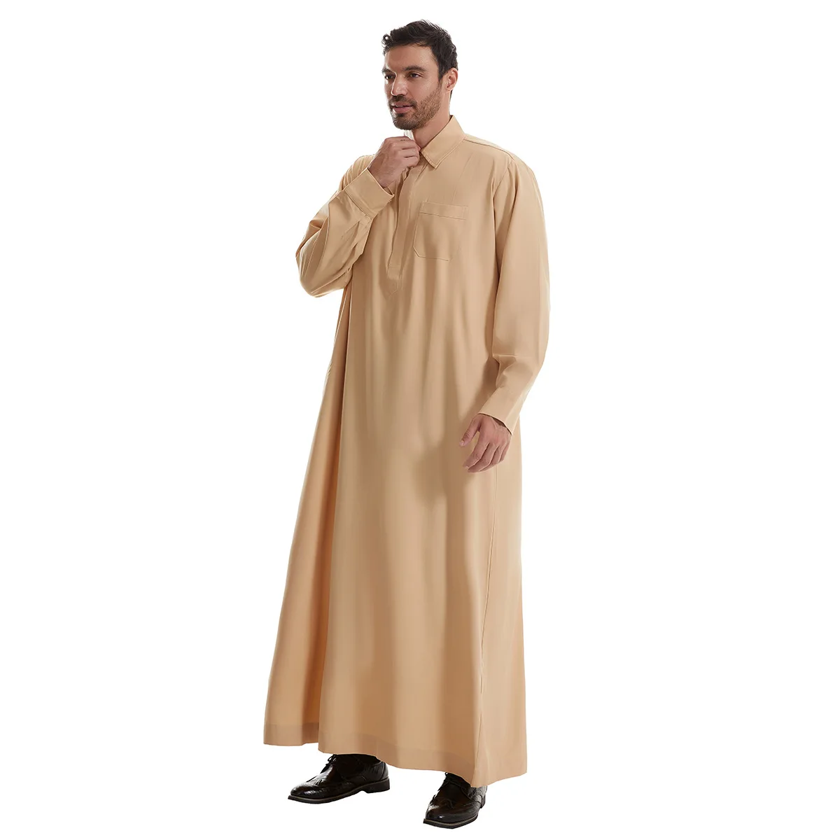 Men Jubba Thobe Mens Long Shir - Arabic Formal Wear Men 评论和价格