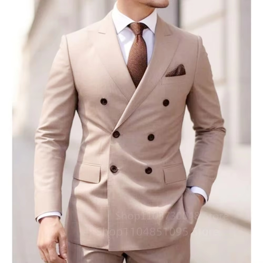 Two-Piece Brown Smoking for Da - Men Formal Wear Brown 评论和价格