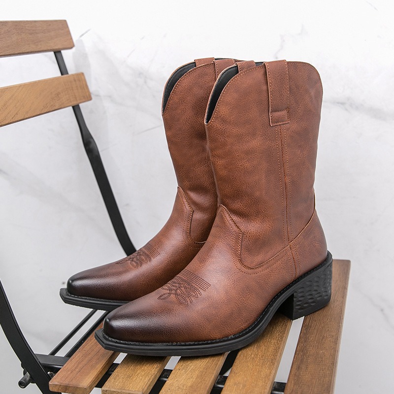 Men Boots Classic Embroidery W - Men'S Ethnic & Formal Designer Wear Studio S 评论和价格