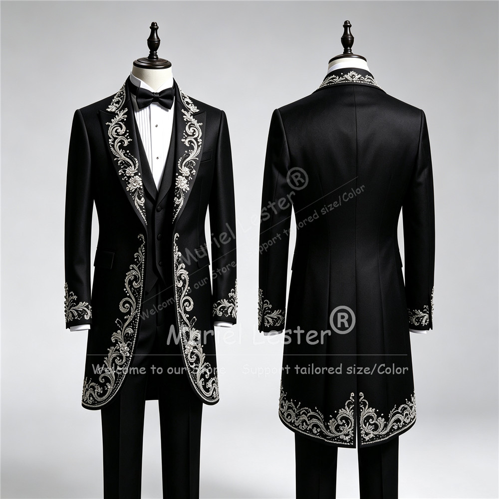 Luxury Man Wedding Tuxedo Suit - Men Formal Wear With Blazer 评论和价格